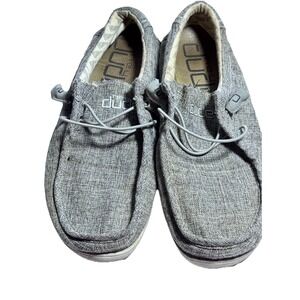 Hey Dude Wally Casual Slip-On Shoes Gray Mens Size 10 Fast Shipping Comfortable